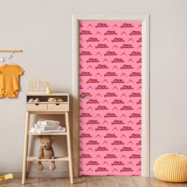 Deursticker - Tekst - Roze - Rood - Strik — 6
