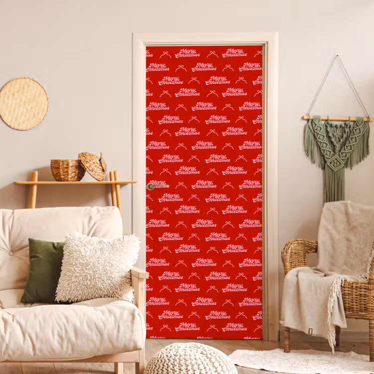 Deursticker - Tekst - Strik - Roze - Rood — 4