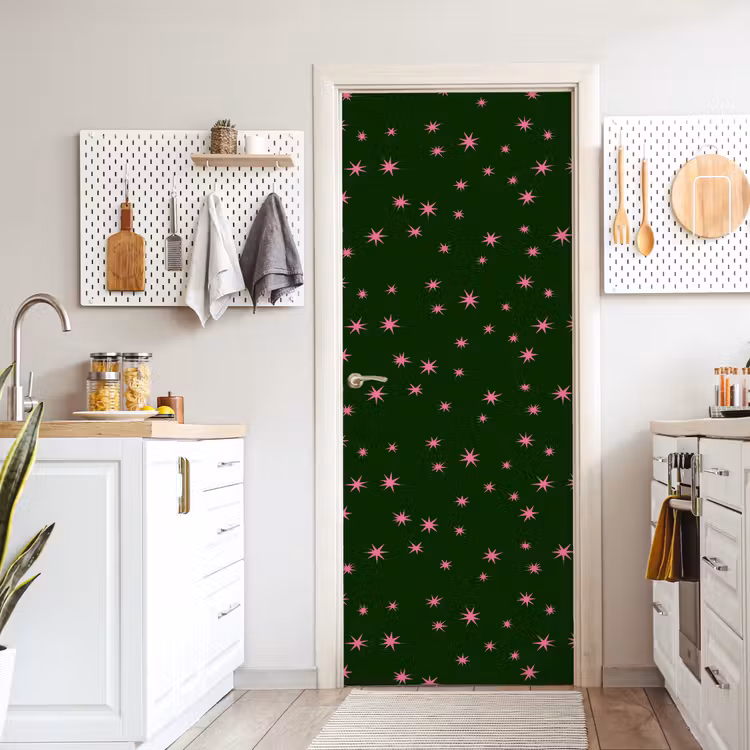 Deursticker - Ster - Roze - Groen - Kerst — 7