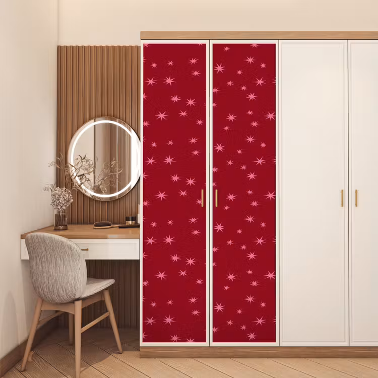 Deursticker - Ster - Roze - Kerst - Rood — 5