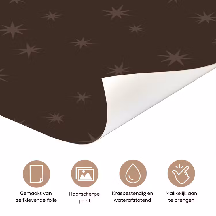 Deursticker - Bruin - Sterren - Kerst — 3