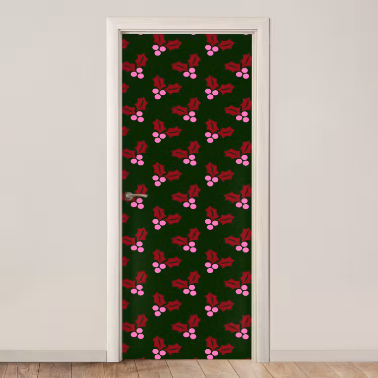 Deursticker - Neon - Hulst - Kerst — 1