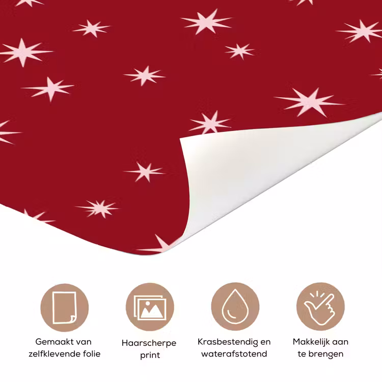 Deursticker - Rood - Wit - Kerst - Ster — 3