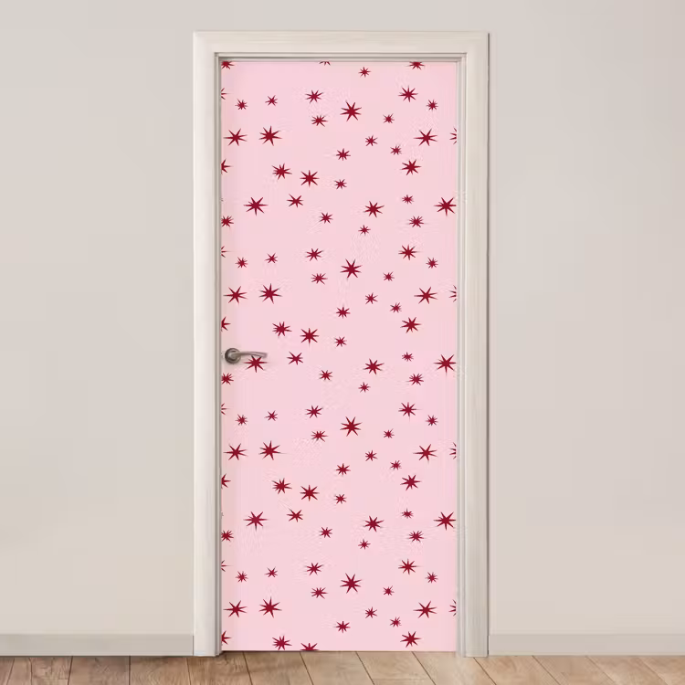 Deursticker - Ster - Roze - Rood — 1