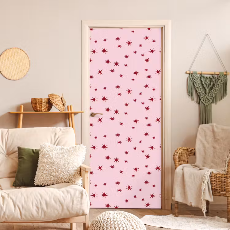 Deursticker - Ster - Roze - Rood — 4