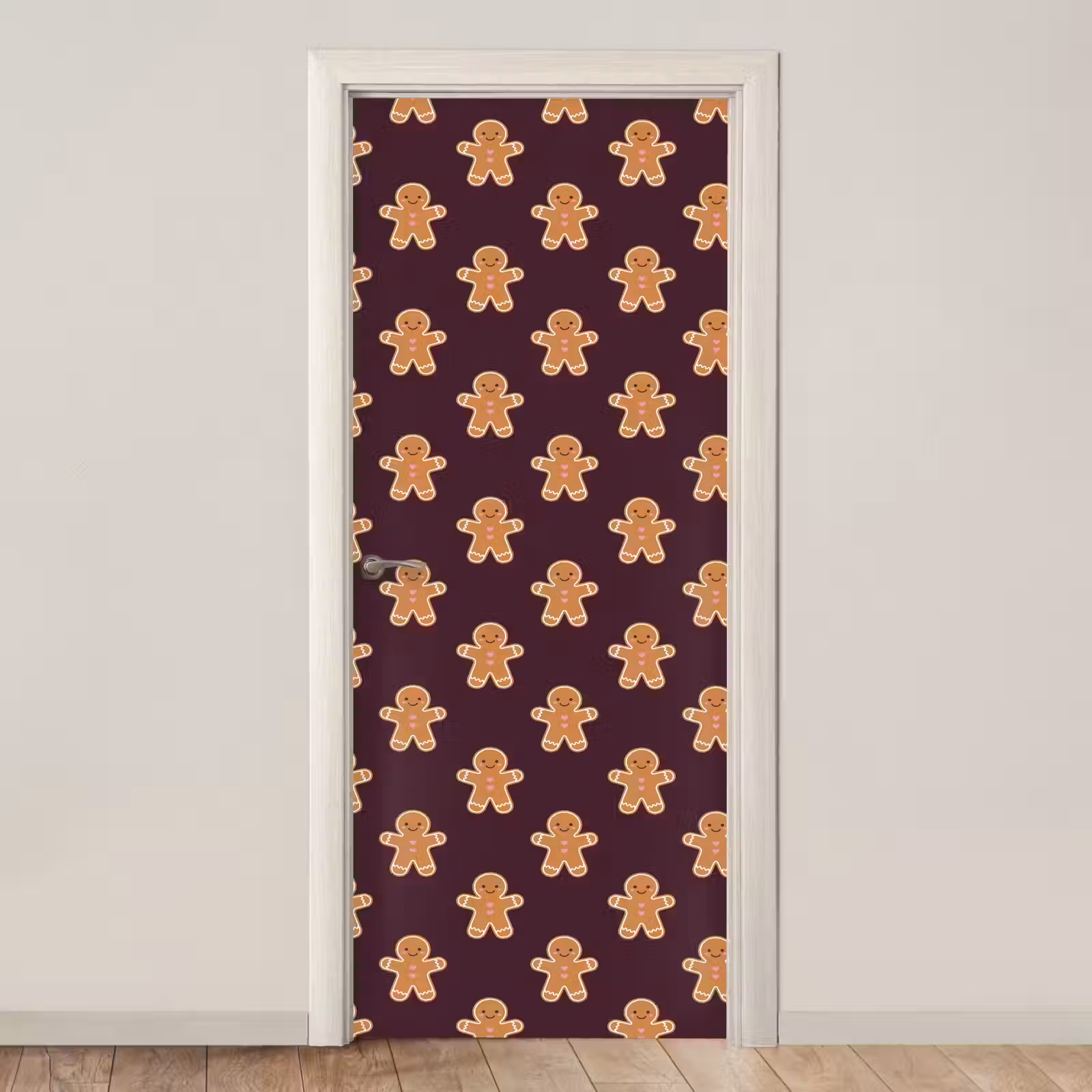 Deursticker - Peperkoek - Kerst - Burgundy — 1
