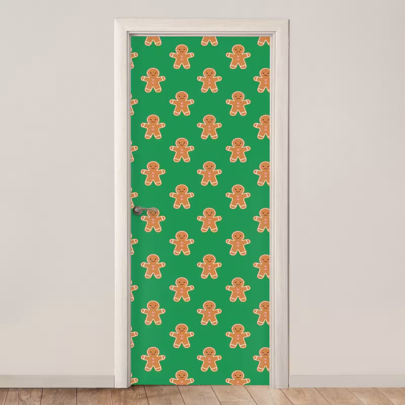 Deursticker - Peperkoek - Kerst - Neon - Groen — 1
