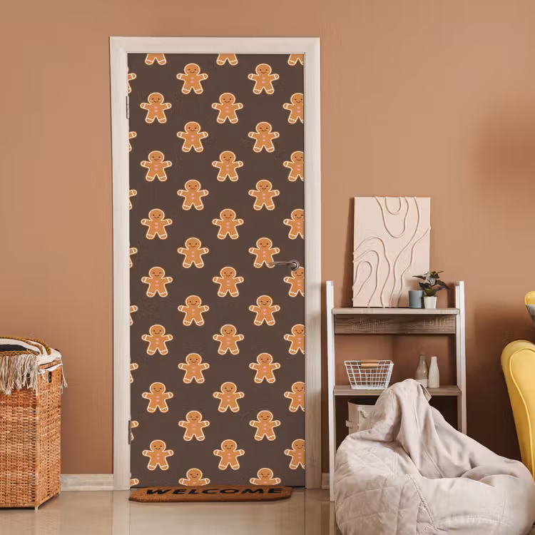 Deursticker - Peperkoek - Kerst - Bruin — 2