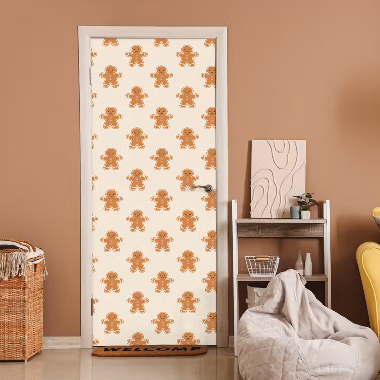 Deursticker - Peperkoek - Kerst  - Crème — 2