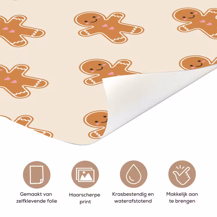 Deursticker - Peperkoek - Kerst  - Crème — 3