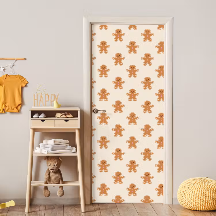 Deursticker - Peperkoek - Kerst  - Crème — 6