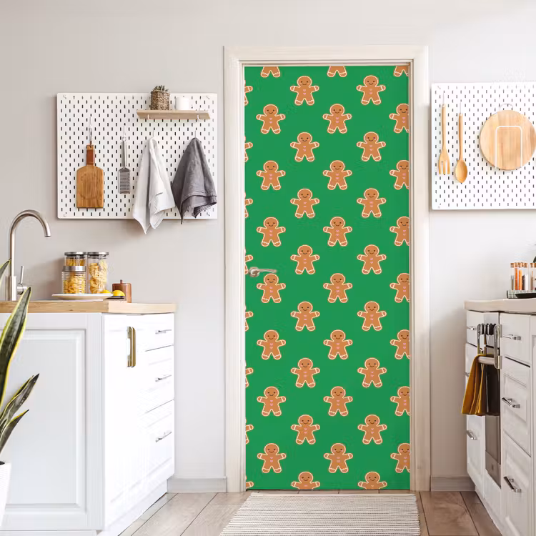 Deursticker - Peperkoek - Kerst - Neon - Groen — 7
