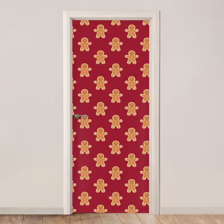 Deursticker - Peperkoek - Kerst - Rood — 1