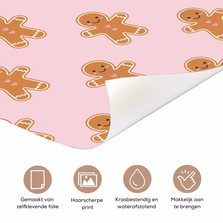 Deursticker - Peperkoek - Kerst - Roze — 3