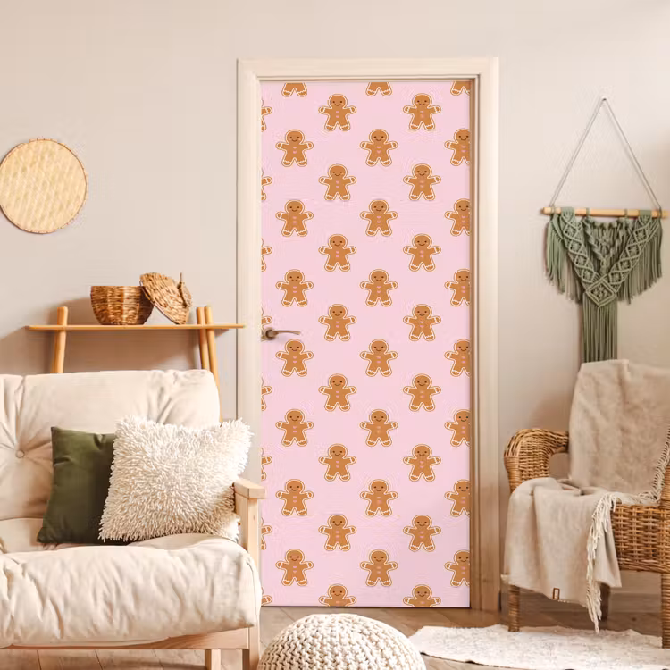 Deursticker - Peperkoek - Kerst - Roze — 4