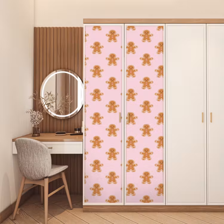 Deursticker - Peperkoek - Kerst - Roze — 5