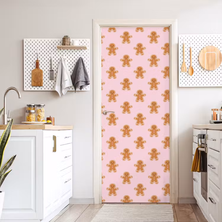 Deursticker - Peperkoek - Kerst - Roze — 7