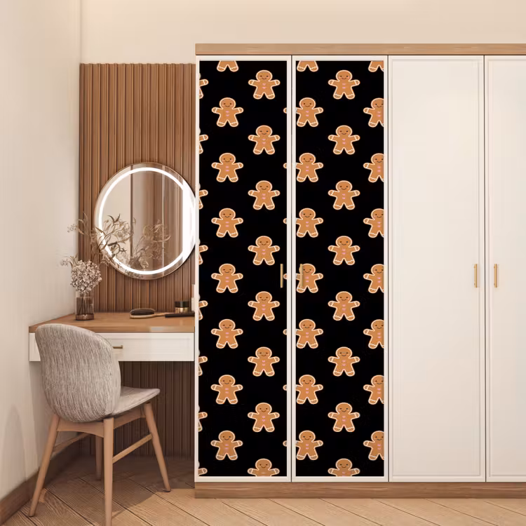 Deursticker - Peperkoek - Kerst - Zwart — 5