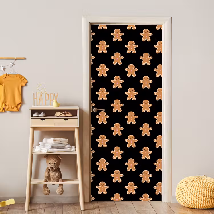 Deursticker - Peperkoek - Kerst - Zwart — 6