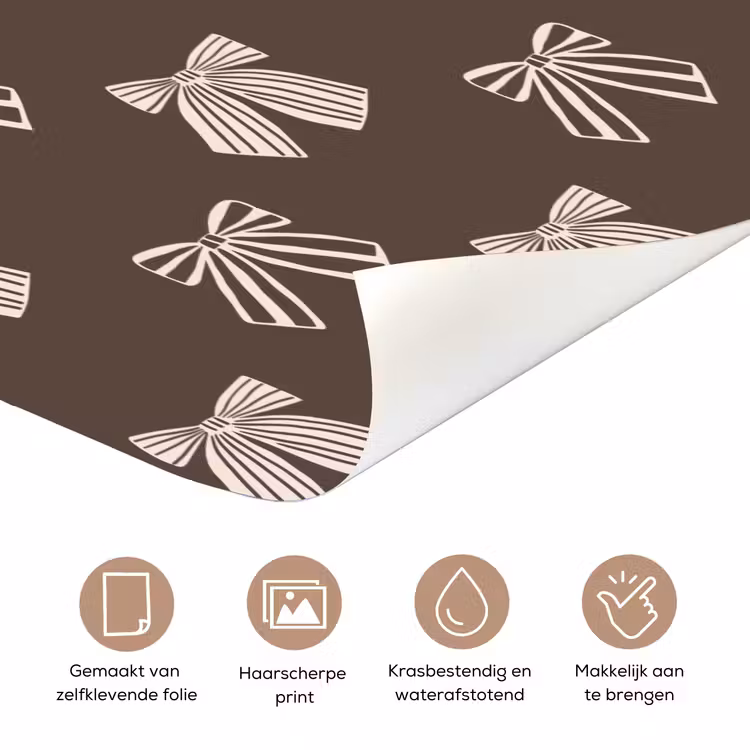 Deursticker - Strikken - Kerst - Bruin - Crème — 3
