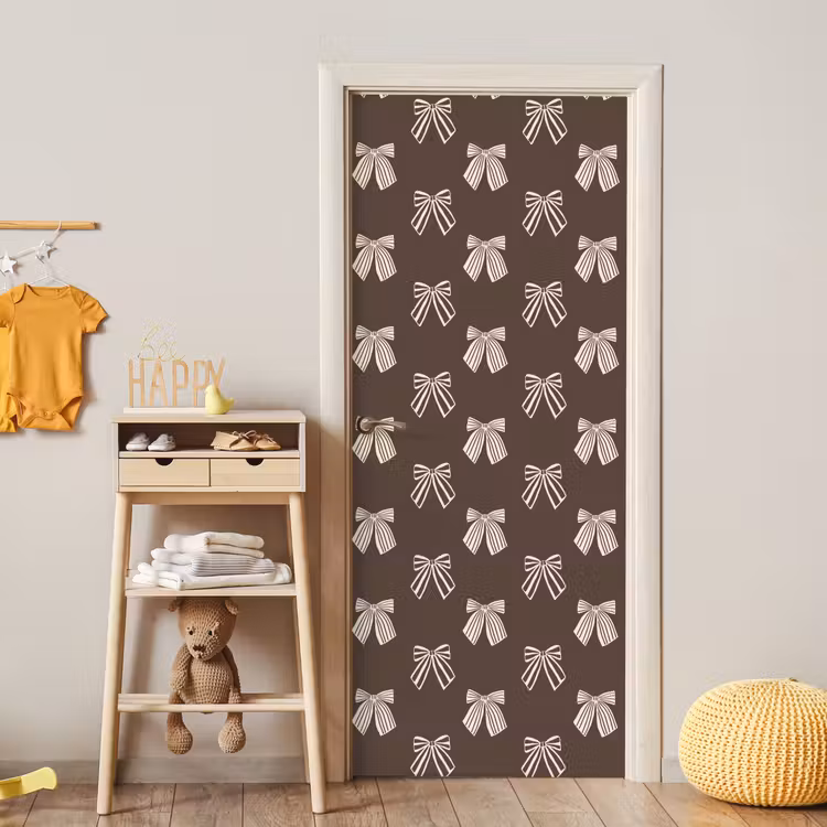 Deursticker - Strikken - Kerst - Bruin - Crème — 6