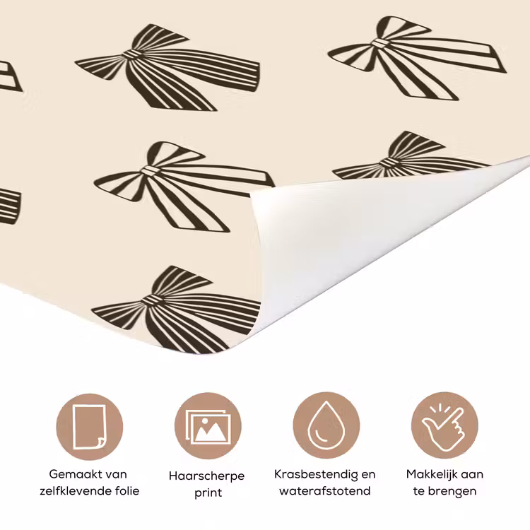 Deursticker - Strikken - Kerst - Crème - Zwart — 3