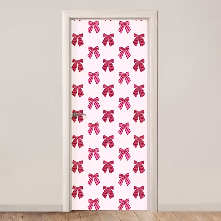 Deursticker - Strikken - Kerst - Roze — 1