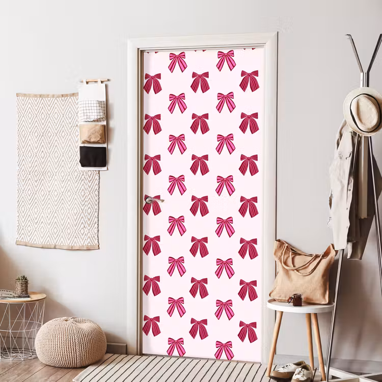 Deursticker - Strikken - Kerst - Roze — 8