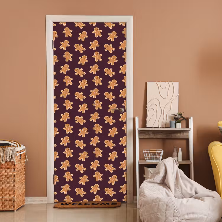 Deursticker - Burgudy - Peperkoek - Kerst — 2