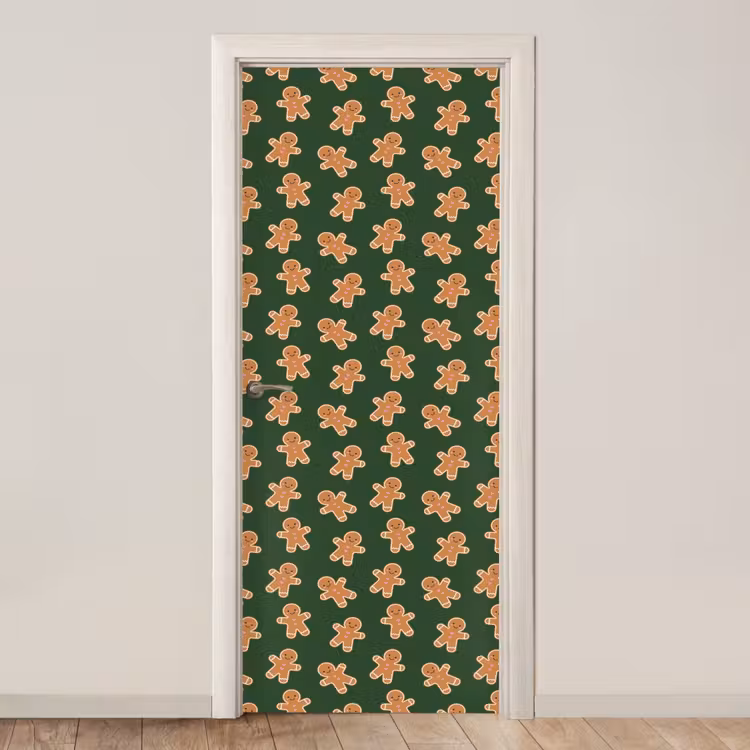 Deursticker - Peperkoek - Kerst - Groen - Bruin — 1