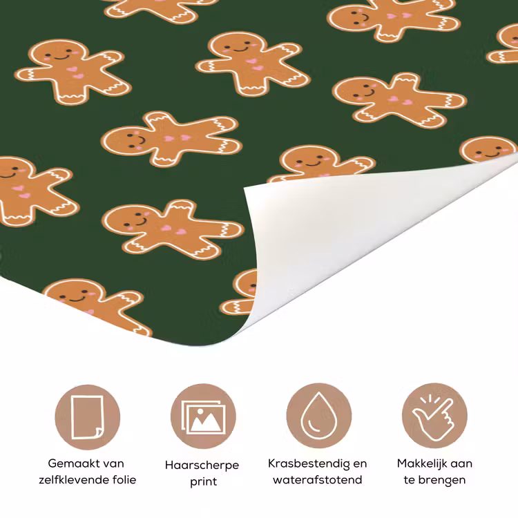 Deursticker - Peperkoek - Kerst - Groen - Bruin — 3