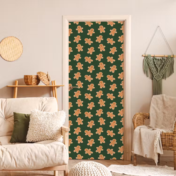 Deursticker - Peperkoek - Kerst - Groen - Bruin — 4