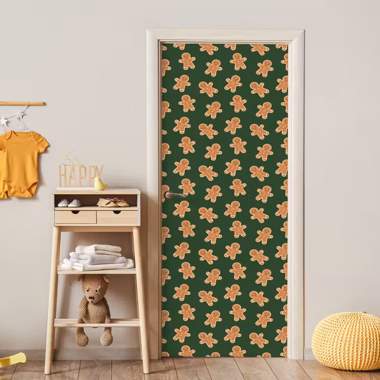 Deursticker - Peperkoek - Kerst - Groen - Bruin — 6
