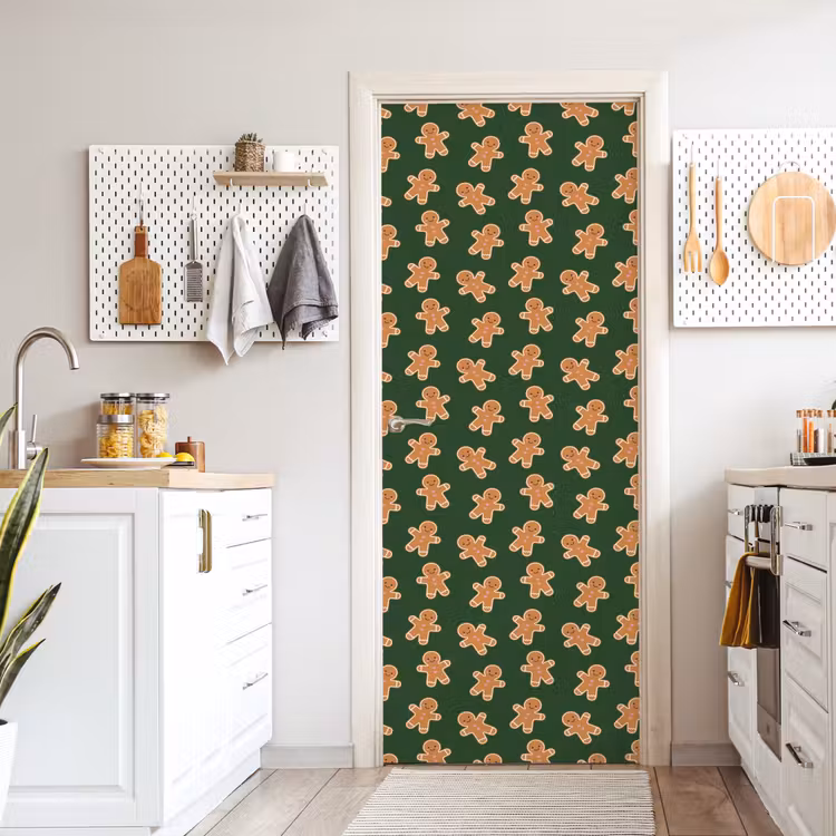 Deursticker - Peperkoek - Kerst - Groen - Bruin — 7