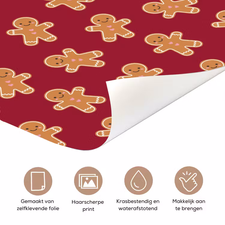 Deursticker - Peperkoek - Rood - Bruin - Kerst — 3
