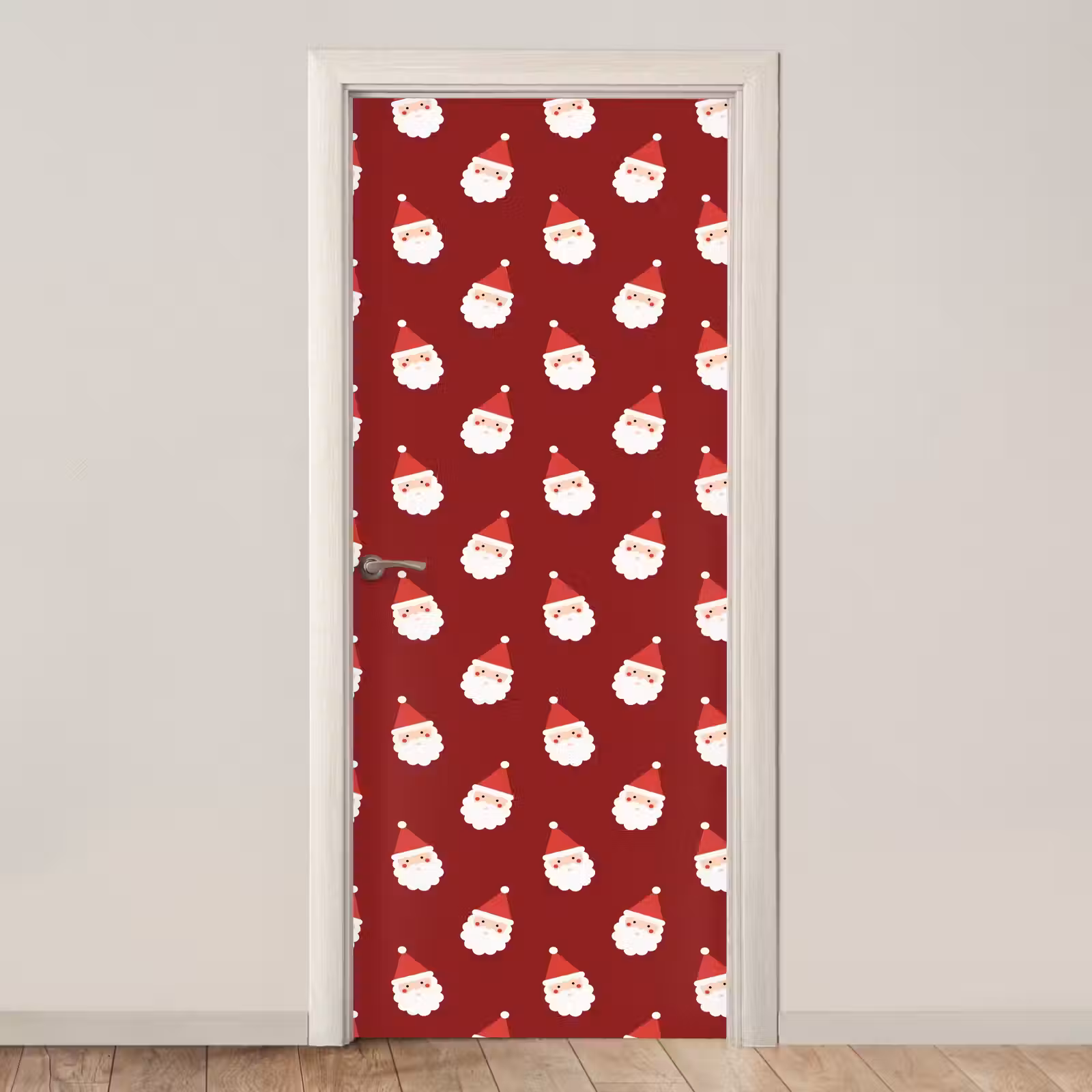 Deursticker - Kerstman - Kerst - Rood — 1