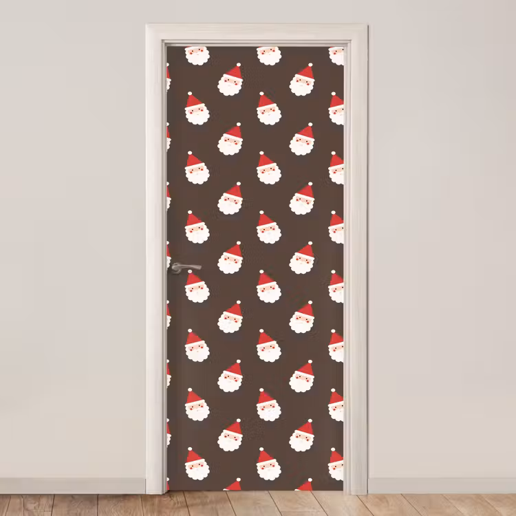 Deursticker - Kerstman - Kerst - Bruin — 1