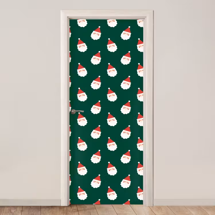 Deursticker - Kerstman - Kerst - Groen — 1