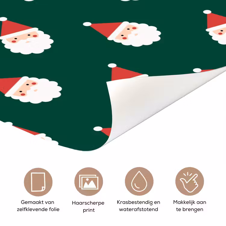 Deursticker - Kerstman - Kerst - Groen — 3