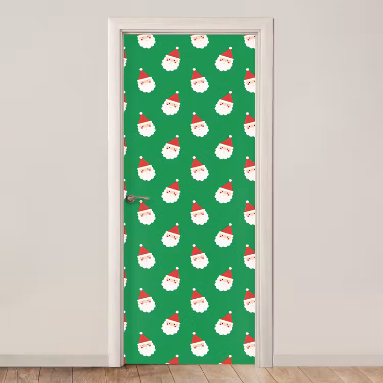 Deursticker - Kerstman - Kerst - Neon - Groen — 1