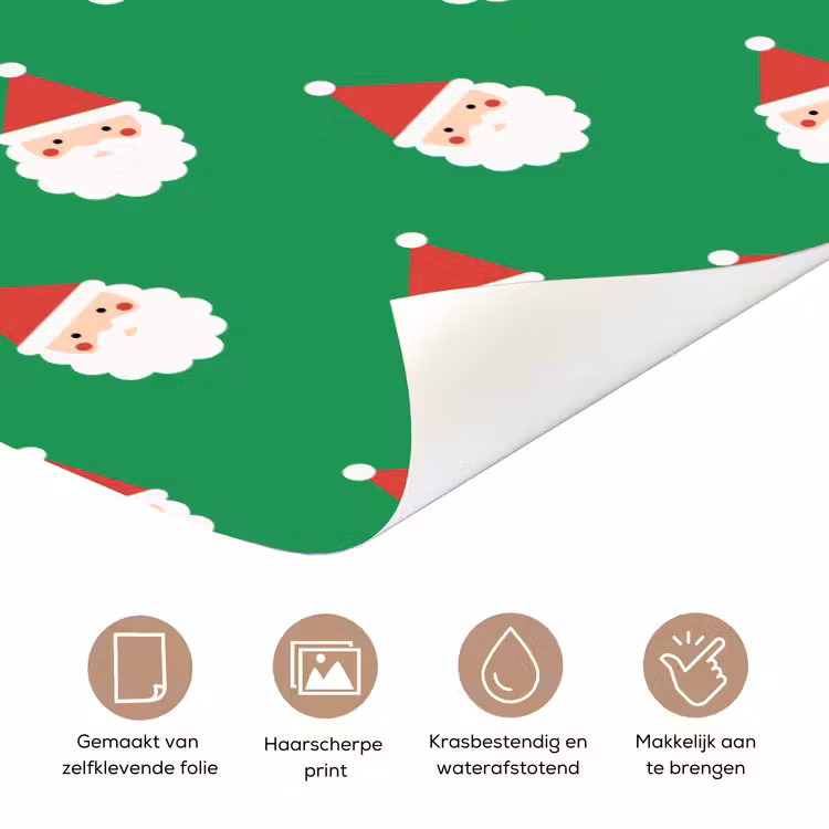 Deursticker - Kerstman - Kerst - Neon - Groen — 3