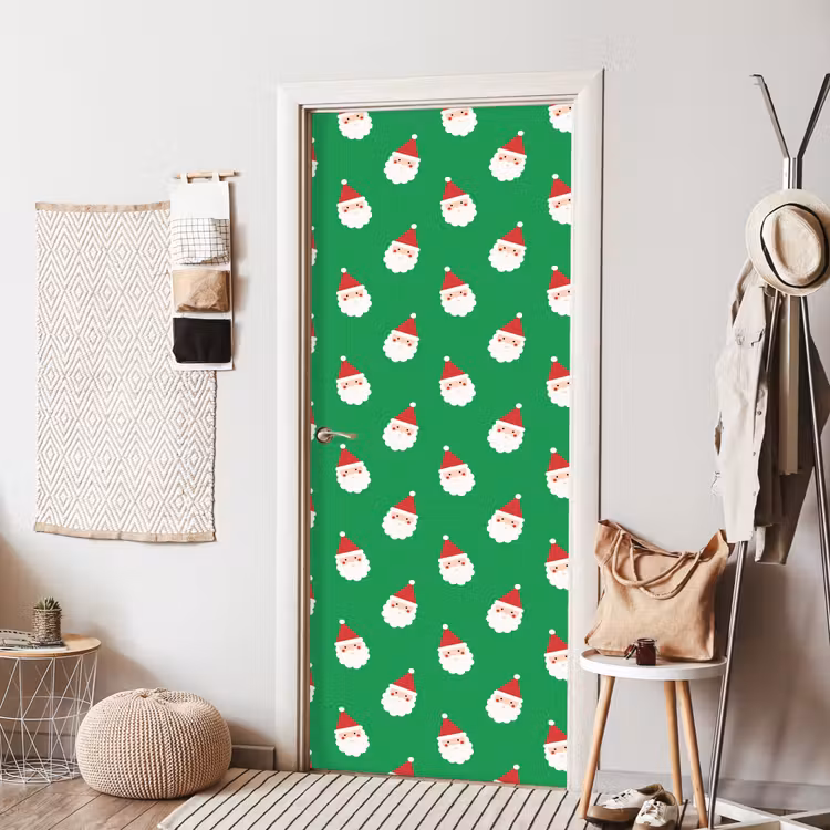 Deursticker - Kerstman - Kerst - Neon - Groen — 8