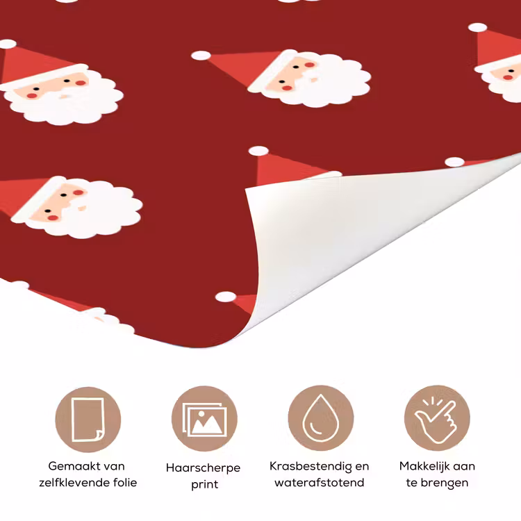 Deursticker - Kerstman - Kerst - Rood — 3