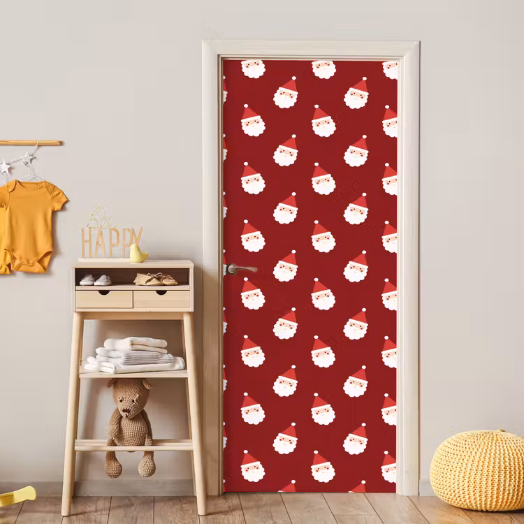 Deursticker - Kerstman - Kerst - Rood — 6