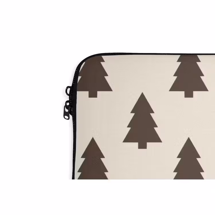 Laptophoes - Kerstboom - Crème - Grijs — 5