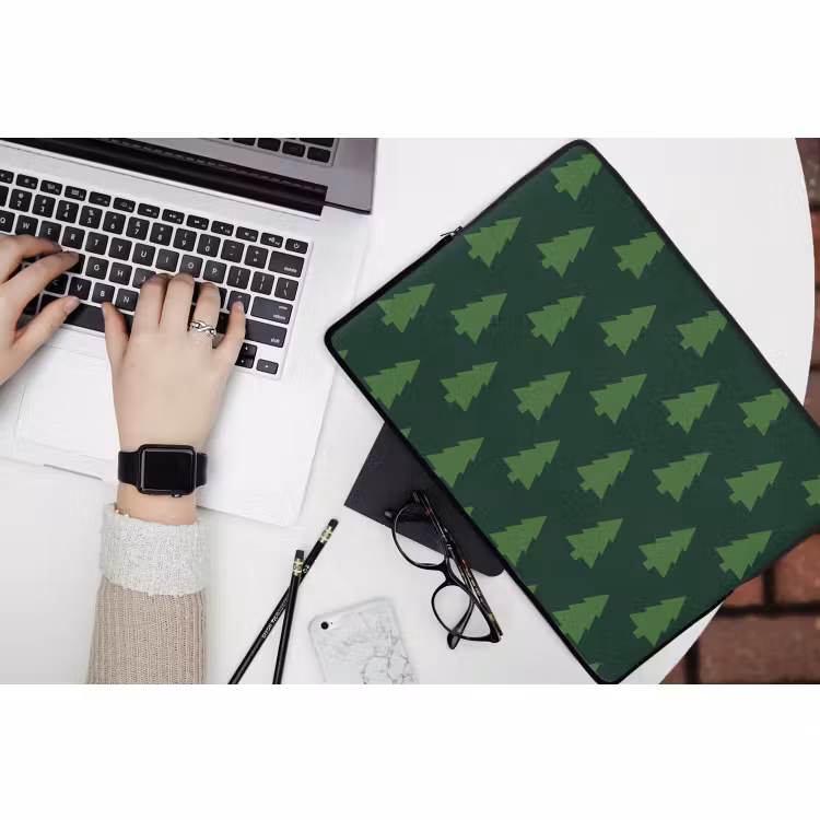 Laptophoes - Kerstboom - Groen - Kerst — 3