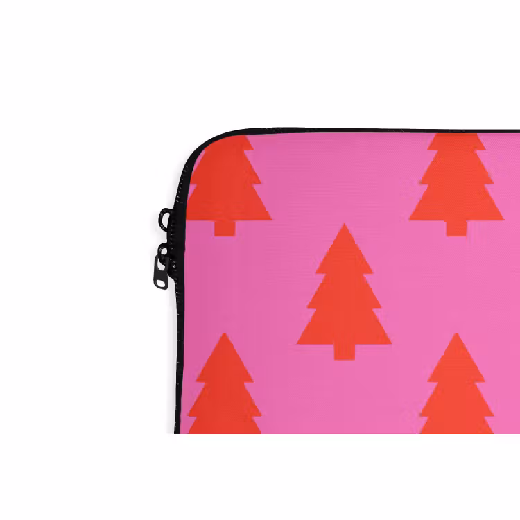 Laptophoes - Kerstboom - Rood - Neon — 5