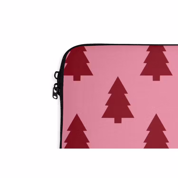 Laptophoes - Kerstboom - Rood - Roze — 5