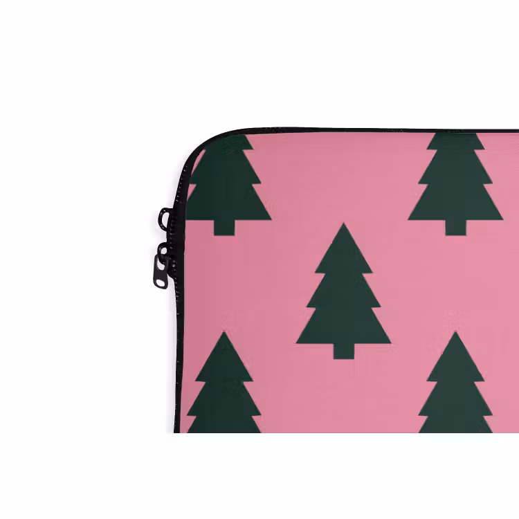 Laptophoes - Kerstboom - Roze - Groen — 5