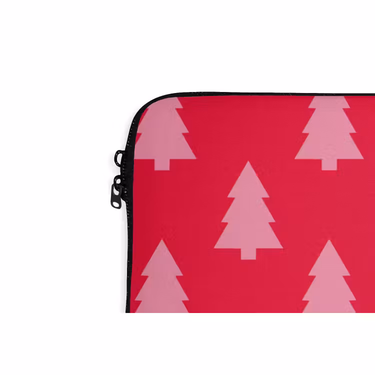 Laptophoes - Kerstboom - Roze - Rood — 5